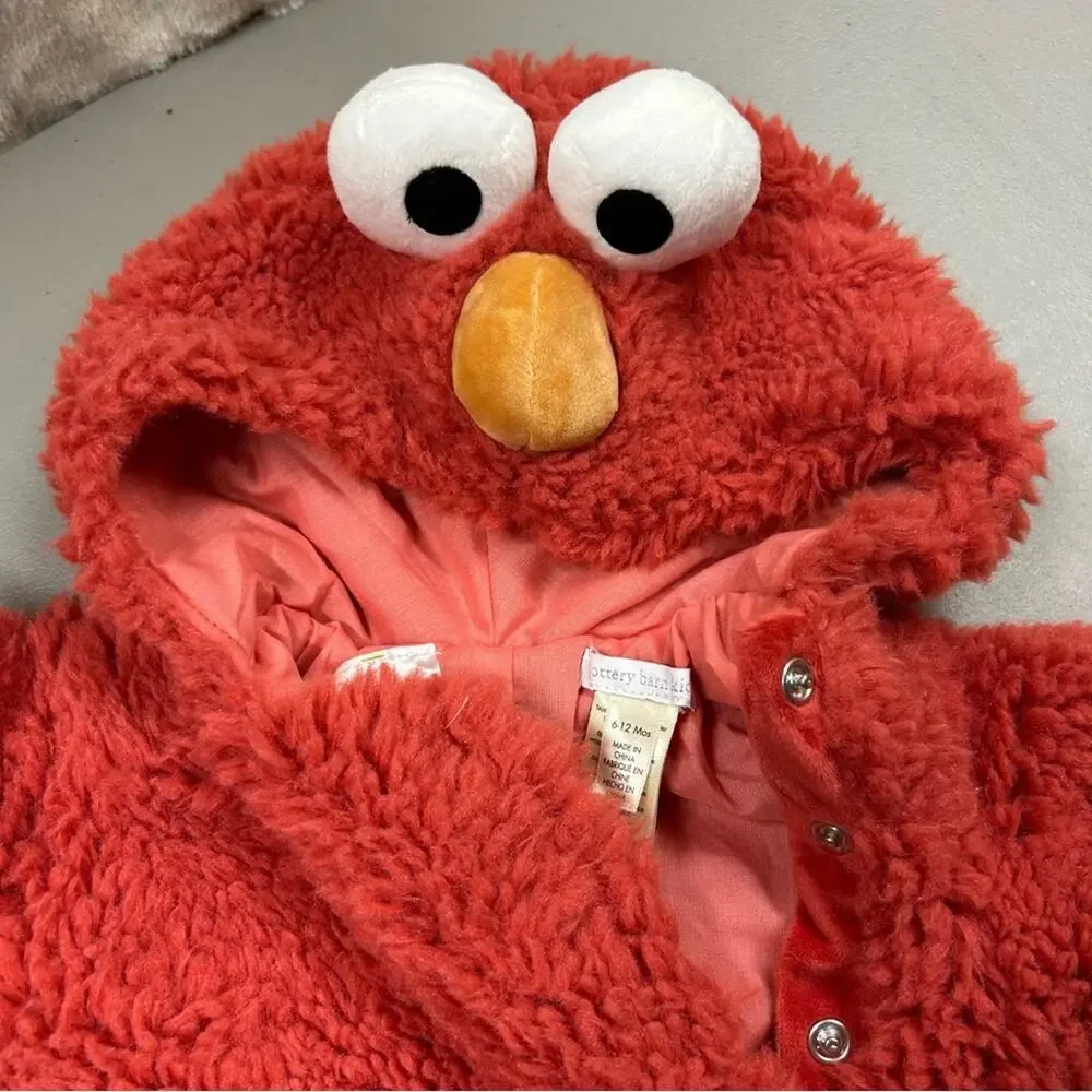Pottery Barn Baby Sesame Street Elmo Costume Full Body Halloween Bodysuit NWT